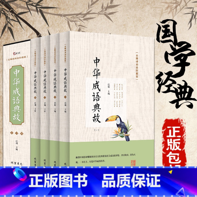 [正版]中华成语典故无障碍阅读版全四册中华成语大全国学精粹中国文化概论故事文化精神 传统故事成语接龙书籍