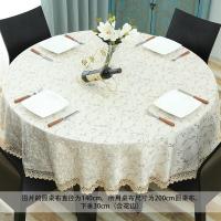 家柏饰(CORATED)欧式会议桌布台布布艺家用餐桌布1.2米圆形客厅大圆桌清新餐桌垫