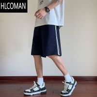 HLCOMAN藏青色运动短裤男女深蓝色校服裤子夏季小学生初高中青少年五分裤