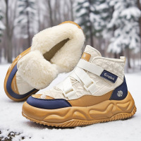 雪地靴冬季新款时尚棉鞋男士保暖防滑加绒大码男鞋低筒棉靴子