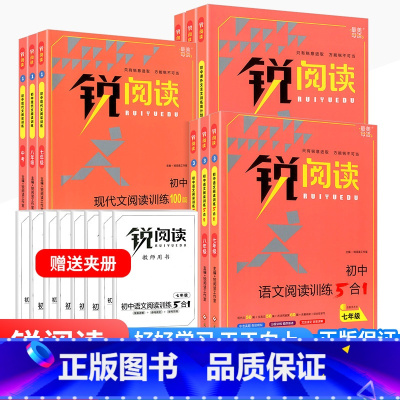 文言文训练周计划 九年级/初中三年级 [正版]锐阅读初中语文文言文训练现代文阅读100篇阅读训练5合1七年级八年级上册下