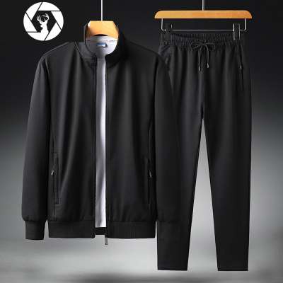 HongZun秋季中老年运动服套装男秋冬加绒休闲卫衣长裤两件套爸爸秋装外套其他套装