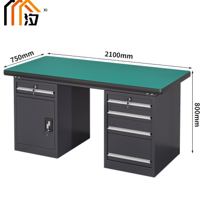 汐重型钳工操作台 工具桌210cm张