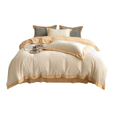 红秀世纺 防静电德绒四件套 高级米 HX2307-T002