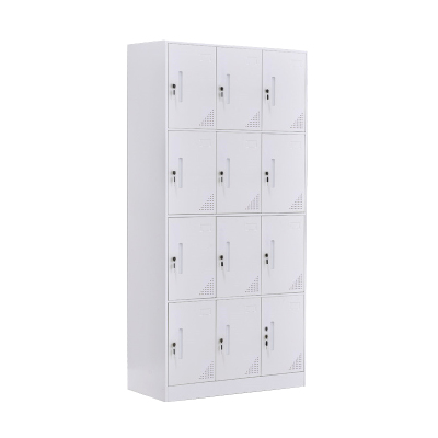 臻远 ZY-GYGC-18拆装更衣柜窄边储物柜 纯白色十二门