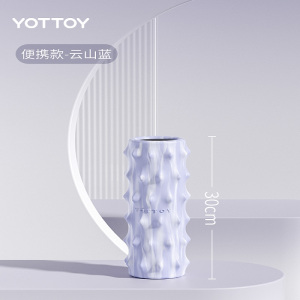yottoy 肌肉放松腿部按摩轮实心款滚轴加强款仙人掌泡沫轴健身器材专业瑜伽柱