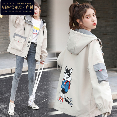 广赫初中学生13工装外套女春秋季韩版宽松12少女孩风衣14-16岁褂子女风衣