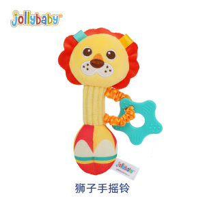 jollybaby宝宝安抚手摇铃玩具0-1岁婴儿益智抓握训练牙胶鲸鱼1663