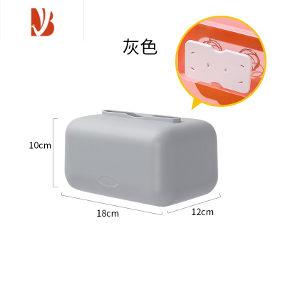 三维工匠纸巾盒奶油风桌面客厅简约家用茶几抽纸盒收纳盒弹簧洗脸巾收纳盒 浅灰色(内置弹簧托)