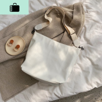 单肩包女包夏天大容量包包2020新款潮百搭大学生上课包斜挎托特包NEW LAKE 白色女士单肩包