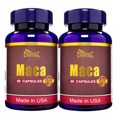 美国进口爱司盟玛咖胶囊60粒/瓶X2瓶装成人男性男用口服玛卡MACA