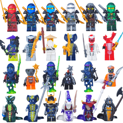 乐高幻影忍者人仔人偶时光之刃蛇怪魔王忍者拼装积木男孩玩具幻影忍者24盒32款人物配武器