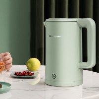 格来德(Grelide)D1709K烧水壶316L不锈钢电热水壶 1.8升双层防烫电水壶自动断电煮水壶开水壶-豆蔻绿