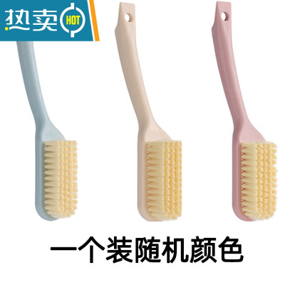 敬平鞋刷子洗衣刷软毛清洁洗鞋多功能家用衣服的小塑料板刷不伤鞋 一个装颜色随机[第二份半价]