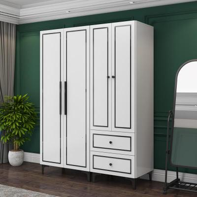 推拉衣柜家用卧室现代简约北欧经济型木质柜子简易衣橱柜