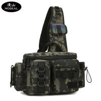 漫山 户外单肩斜挎包防水耐磨多功能登山包户外休闲运动包 大号 MS-JC26 (个) 绿迷彩