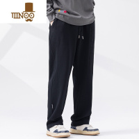 YANXUWP秋季直筒宽松休闲裤男潮流钢印字母阔腿卫裤厚款大码长裤子