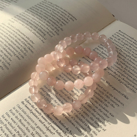 天然马粉水晶手串芙蓉石粉色玉石手链女士招桃花配饰春夏配饰送女朋友老婆情人节七夕生日礼物