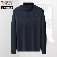 啄木鸟2025春季新款男士长袖t恤40-50岁中年爸爸装上衣父亲打底C