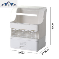 厨房调味料收纳盒置物架放盐糖味精用品组合套装家用多功能抽屉式 三维工匠
