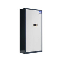 湘渭保密柜财务档案柜文件柜办公室资料储物柜保险柜通体灰框白门-指纹密码锁灰白