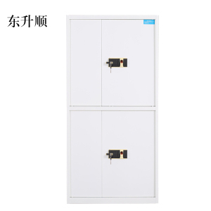 东升顺电子保密柜钢制密码文件柜保险柜铁皮资料柜矮柜办公室储物柜通双节白色指纹锁420*900*1850