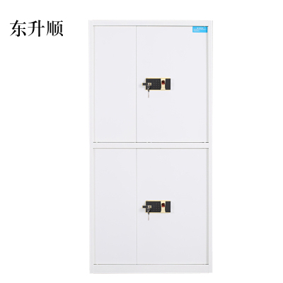 东升顺电子保密柜钢制密码文件柜保险柜铁皮资料柜矮柜办公室储物柜通双节白色指纹锁420*900*1850