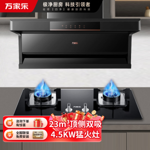 万家乐 油烟机灶具套餐 烟灶两件套TAK6/AK6+LAY3 侧吸26立方大吸力油烟机燃气灶套装 天然气