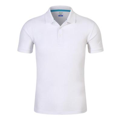 珂卡慕(KEKAMU)纯色翻领POLO衫定制短袖T恤工衣订做印字logo工作服广告文化衫白色4XL