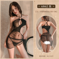 霏慕透视网纱睡衣性感情趣内衣制服床上免脱纱裙套装女式情趣睡衣6862