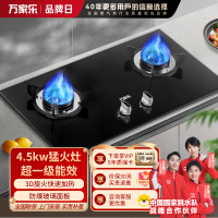万家乐 AY3钢化玻璃燃气灶具双眼灶 4.5KW一级能效天然气 3D旋直火