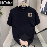 HLCOMAN潮牌高端简约短袖T恤男青年夏季ins美式痞帅圆领半袖上衣