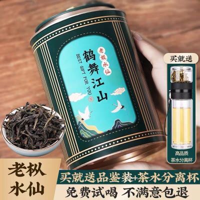 正宗武夷岩茶中闽与恩百年老枞水仙茶特级正岩水仙茶叶带粽香青苔香