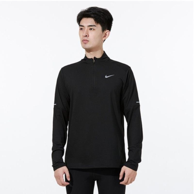 NIKE/耐克长袖T恤跑步训练速干透气半拉连男装上衣DD4757-010 C