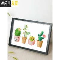 三维工匠十字绣2019新款线绣花卉清新简单客厅卧室简约现代 [埃及棉4股尺寸50*38cm][单幅款号2311]送工具包