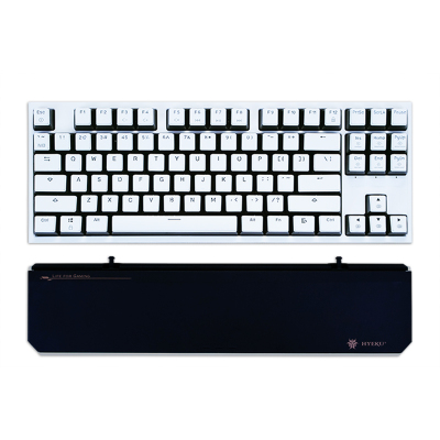 黑峡谷（Hyeku）X3有线/无线2.4G双模机械键盘87键PBT键帽台式机笔记本电脑游戏键盘黑白慕斯玫瑰红轴