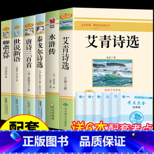 [配套人教版6册]九年级上册必读正版 [正版]九年级必读名著全套4册艾青诗选和水浒传简爱儒林外史原著完整版初中课外阅读书