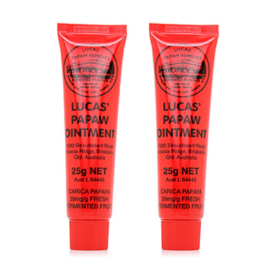 LUCASPAPAW天然番木瓜膏25g*2支滋润保湿润唇膏多用膏