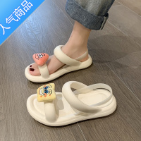 SUNTEK凉鞋女夏季百搭2023年新款卡通仙女风配裙子法式罗马凉鞋厚底