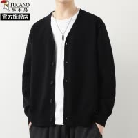 啄木鸟2025春秋季新款高端高级感休闲针织开衫毛衣外套男士慵懒风