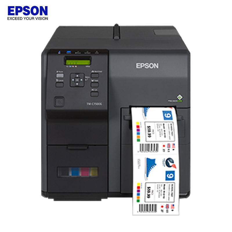 爱普生(EPSON) TM-C7520G 工业级高速全彩色喷墨标签打印机 300mm/s 支持网络打印