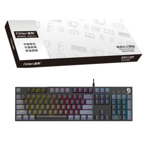 富勒fuhlen K1S电脑办公家用有线键盘(计价单位:个)黑灰色