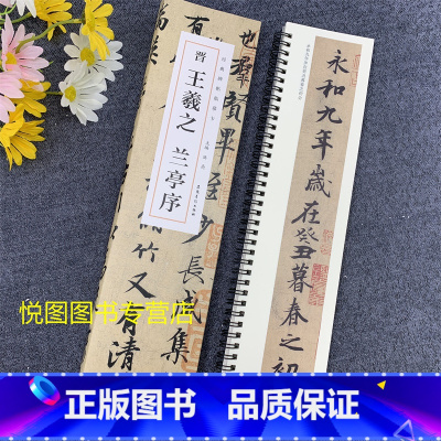 [正版]晋王羲之兰亭序 经典碑帖近距离临摹卡 全文无删减 洪亮主编 王羲之行书法碑帖练字毛笔练字帖原碑帖附简体旁注 安徽