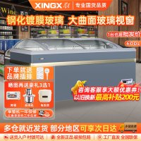 星星(XINGX)SD/SC-609BYE石墨灰378升大容量组合岛柜商用冰柜冷藏冷冻单温卧式展示柜 超市便利店雪糕饮料