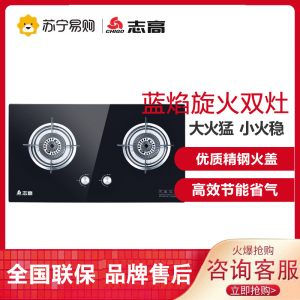 志高(CHIGO)F210D双灶眼燃气灶具 (天然气) 4.6大火力台式嵌入式两用双灶家用灶具