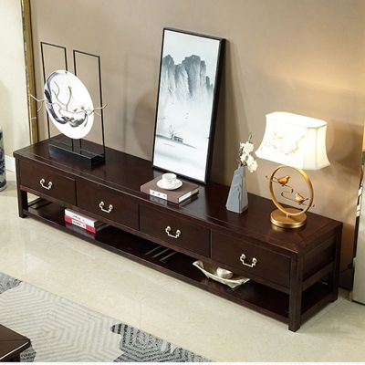 新中式实木电视柜组合简约现代中式小户型客厅经济型地柜影视柜
