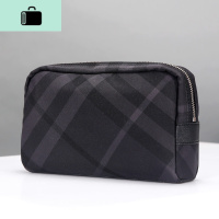 2020新款大容量时尚潮流男士格子纹布手包帆布牛津布休闲手拿包潮NEW LAKE 格纹手包男士手拿包