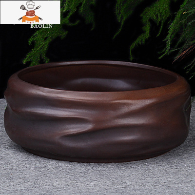 茶洗大号特大笔洗水盂水洗茶碗陶瓷功夫茶具配件茶道零配家用茶盘 茶洗大号-柴烧(波浪纹) 敬平