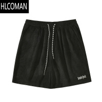 HLCOMANGOGOSOON夏季新品男士短裤抽绳刺绣街头休闲五分学生百搭中裤子