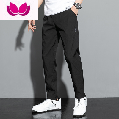 七斓裤子男士2023新款宽松运动男生直筒男款卫衣休闲长裤男